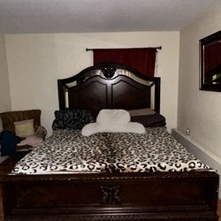 King sized Mahogany Bed frame 