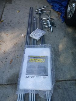 Carpa 20x20 con lona blanca