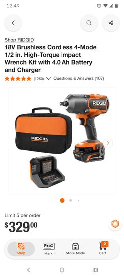 RIDGID 18V Brushless Impact Wrench Kit & SubCompact Band Saw