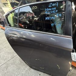 2013 - 2017 Honda Accord rear door Passenger Side Gray JC120