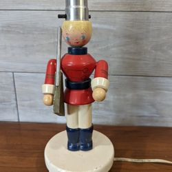 Vintage Wooden Toy Soldier Lamp 