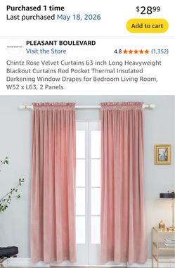Pleasant Boulevard Velvet Blackout Curtains 2 Panels
