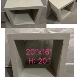 Side Table With Cube Storage 