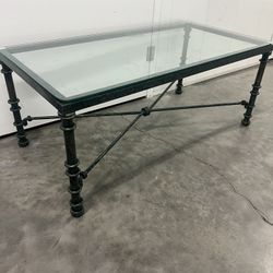 Brutalist, Metal Teal  Colored Table