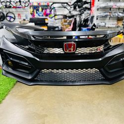 2016-2021 HONDA CIVIC FRONT BUMPER TYPE R STYLE FIT SEDAN COUPE & HATCHBACK UNPAINTED