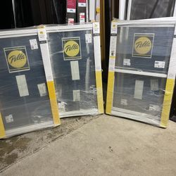 New Windows Pella Lifestyle Aluminum Outside Wood Inside 2 Casement 28.1/2 H46.1/2 1 Slide 31.1/2 H47.1/2 $175 Each 