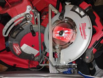 Milwaukee M18/Fuel Circular Saw Set 7/1-4 And A Rear Arm Circle Saw Fuel