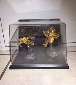 ⭐ Star Wars Gold Collectible Display – X-Wing & Boba Fett’s Slave I