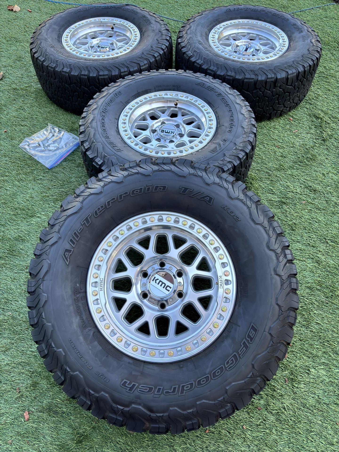KMC Rims New For Chevy Silverado 1500 Wheels New Tires Used All Terrain Tires And Lug Nuts