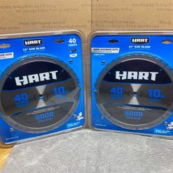 HART 10-Inch 40-Teeth Saw Blade, Carbide teeth