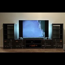Acme Tv Stand And Left And Right Bookcase 
