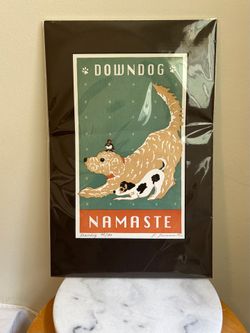 New! Signed Print Yoshiko Yamamoto “Downdog” Namaste #44/ 140 Arts and Crafts Press 11x17”