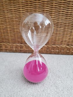 Glass Pink Sand Timer