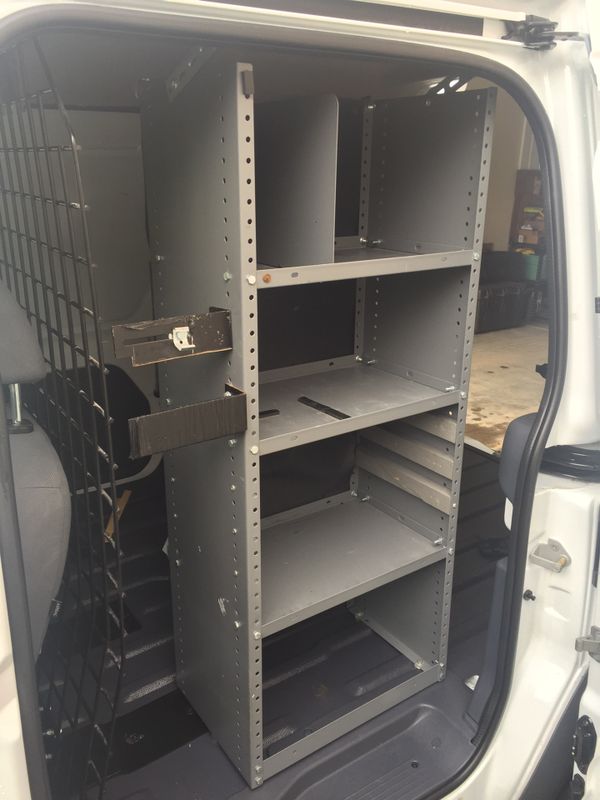 Metal shelf, van shelf, truck shelf, shop shelf, ford transit connect