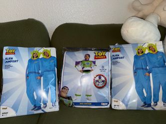 Buzz lightyear and alien jumpsuits (2x)