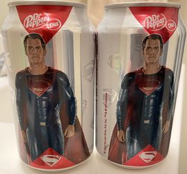 COLLECTABLE DIET DR. PEPPER SUPERMAN VS BATMAN CAN 2 OF 5