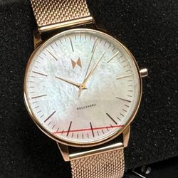 MVMT Women's Rose Gold Boulevard Mother of Pearl Dial Quartz Watch Ladies Analog 2Yr Warranty Movado
