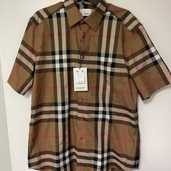 Men’s Burberry Brown Checked Shirt