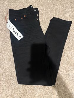 Black purple jeans