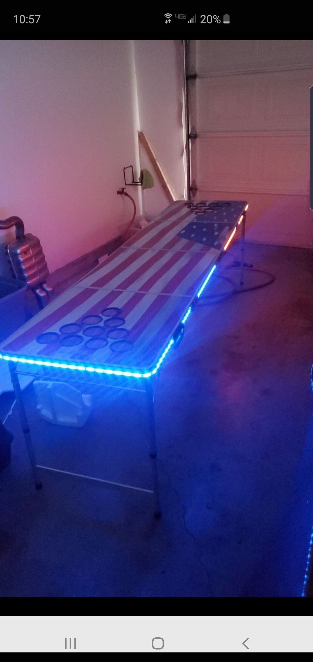 Light up beerpong table