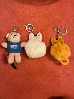 Dog and cat keychains