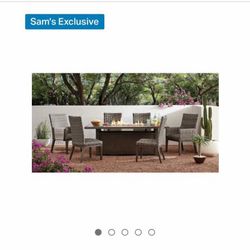 Dining set 7 piece with fire element