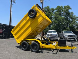 2025 Sky Trailers Dump Trailer / Hydraulic Dump 8X10x4 Yellow