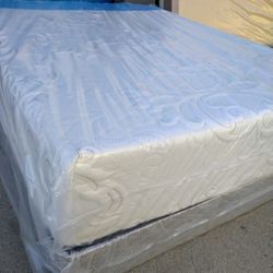 King,Caliking,Qn, Mattress 12" Memory Foam And Box Spring 