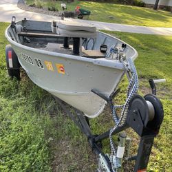 12 Foot Fishing Boat And Trailer.