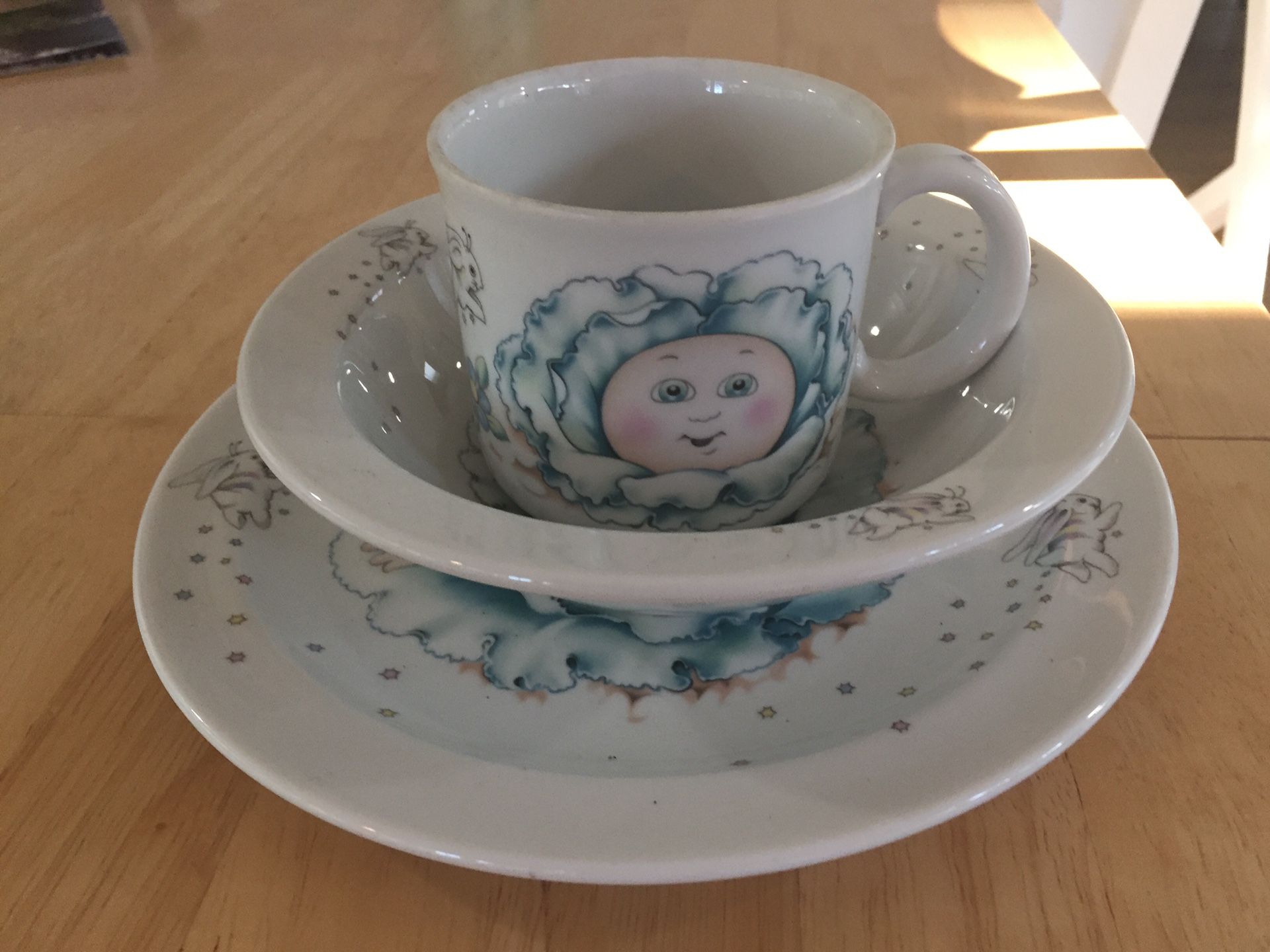Cabbage Patch Kids Bowl, Plate and Mug