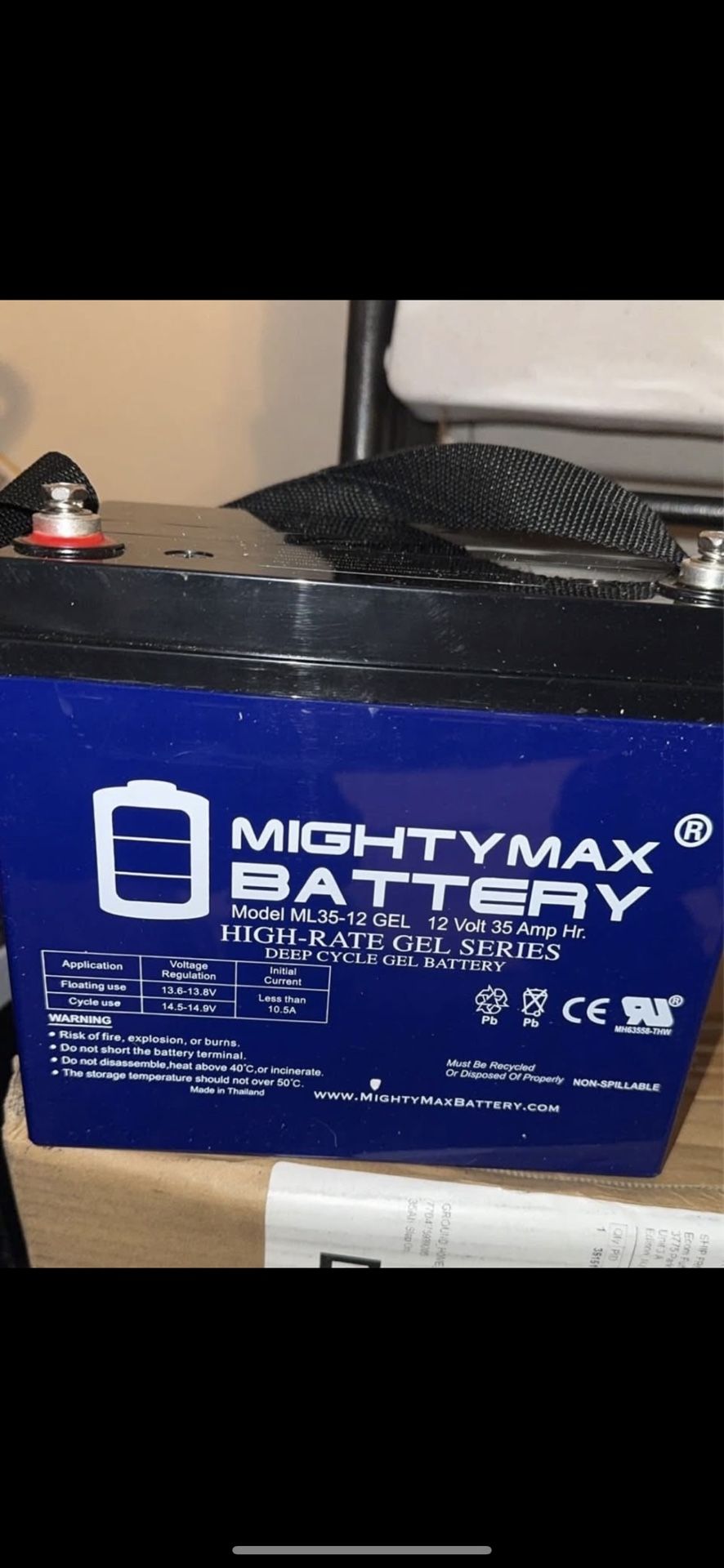 Mighty Max Model ML35-12 GEL 35Ah
