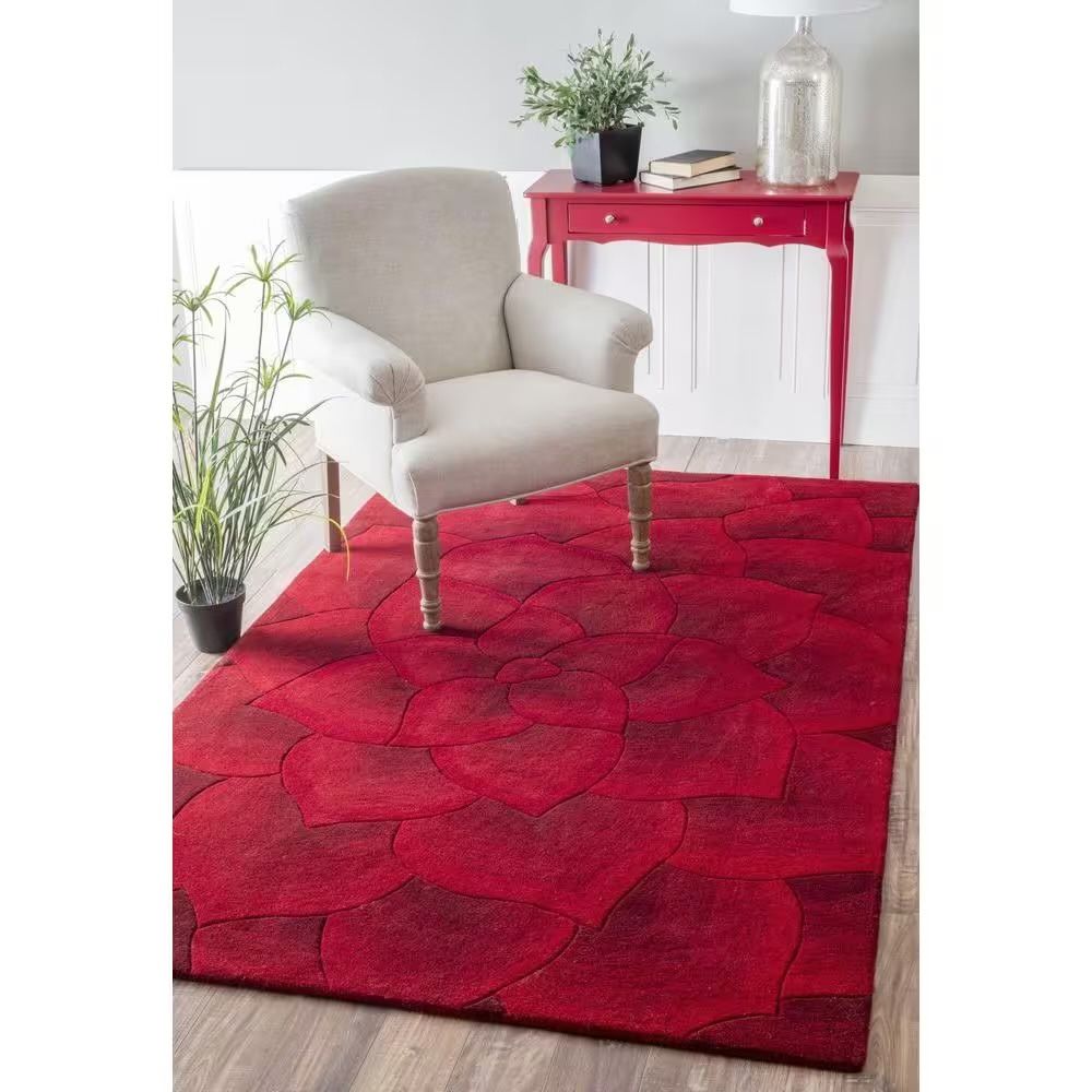 8x11 Red Rose Area Rug - Pier 1 Imports