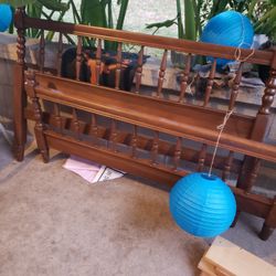Antique Solid Wood Full Size Bed Frame