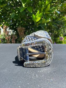 B.B. Simon blue rhinestone belt