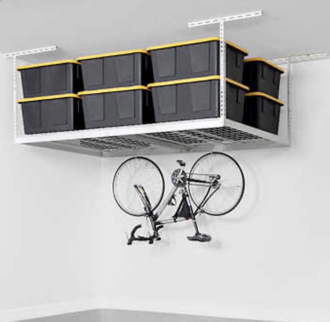 4 ft. x 8 ft. Overhead Garage Storage Rack, Metal Storage rack, Metal shelf 