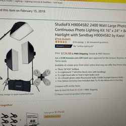 Studio Photo Lighting Kit w/ carrying Case