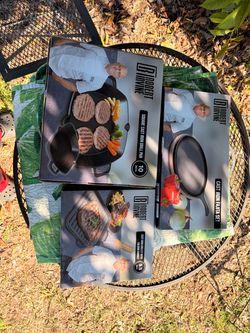 Robert Irvine Cast Iron Cookware Set – 3 Boxes