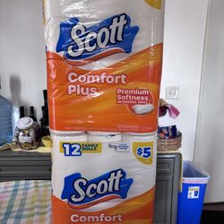 Scott Comfort Plus toilet paper 12 rolls (5 $$$ EACH)