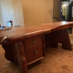 DESK Live Edge BEAUTIFUL WOOD DESK