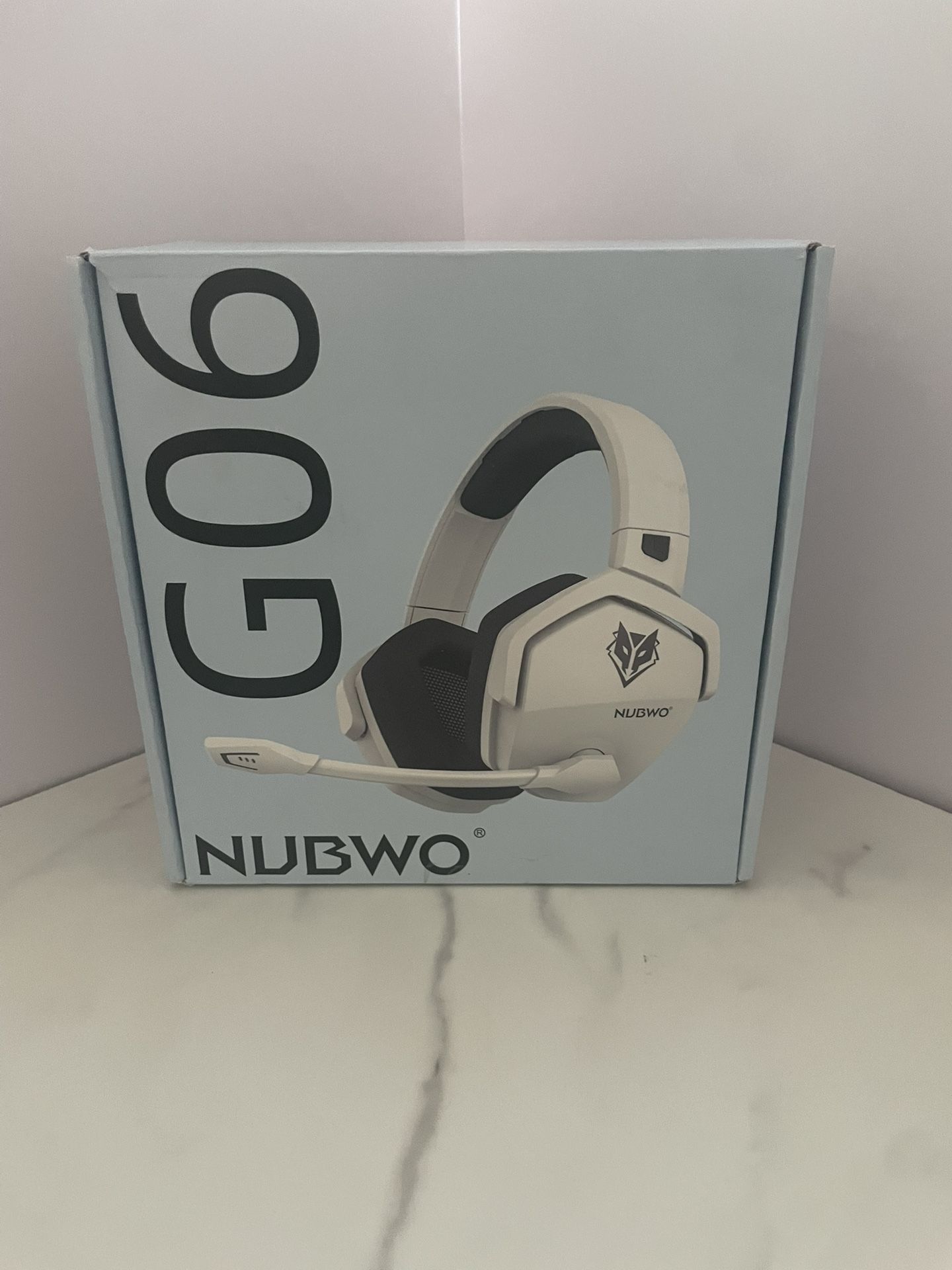 NUBWO G06 Dual Wireless Gaming Headset with Microphone for PS5, PS4, PC - 23ms Low Latency Audio - 100-Hour of Playtime - 50mm Drivers (White-Black)