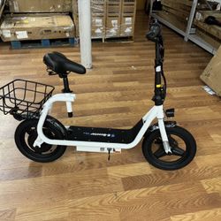 Electric Scooter With Seat & Basket 
