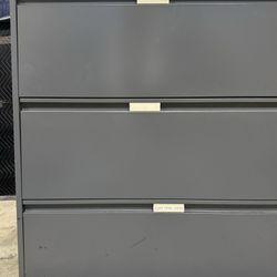 36”W Three Drawer Lateral File Cabinet w/Key