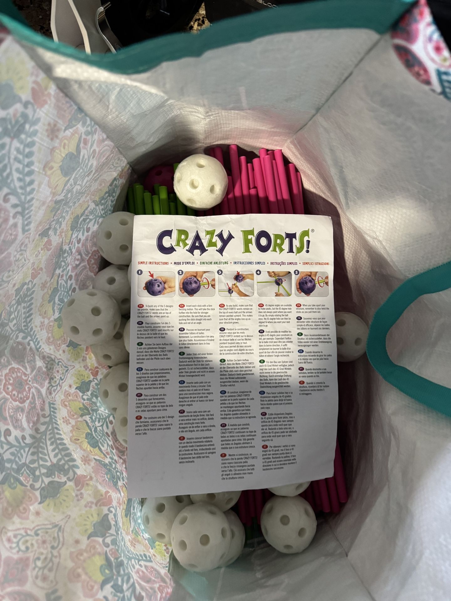 Crazy Forts Fort Building Builder Set Piece Buildable Indoor