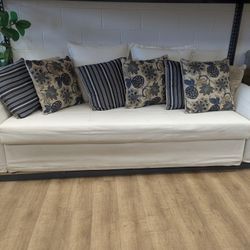 White IKEA Couch Collapsible Bed