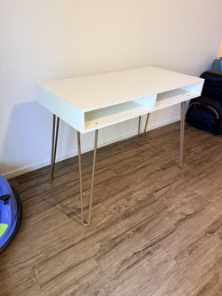 white desk