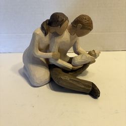 Willow Tree New Life Figurine 5” Father Mother Newborn Baby by Susan Lordi 2000