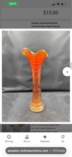 Carnival Glass Vintage Vase