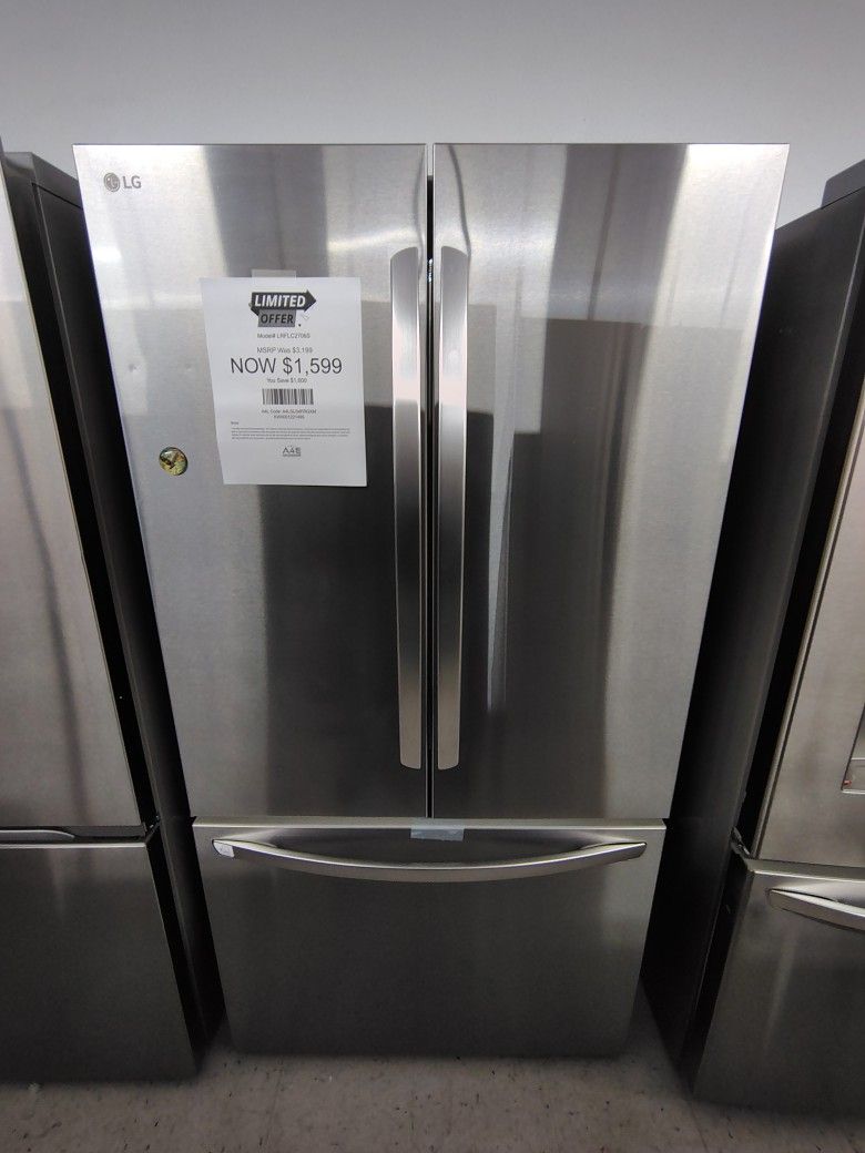 LG 27 Cu Ft Smart Counter Depth MAX French Door Refrigerator w/ Internal Water Dispenser To