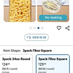 Glass Food Jar With Airtight Clamp Lids