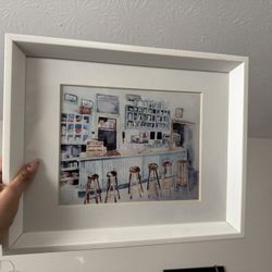 Luke’s Diner Water Color Painting W Frame